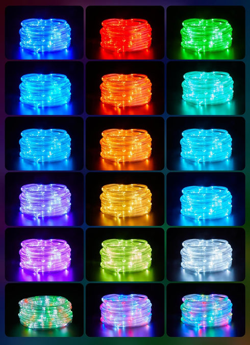 18 39FT 100 Brightown Solar String Lights Outdoor Waterproof, Colors Changing Fairy Rope Light Solar Powered