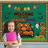 Halloween Pumpkin Honeycomb Balls Bulletin Board Set, Cutouts for Classroom Birthday Party Decor with Ghosts and Bats