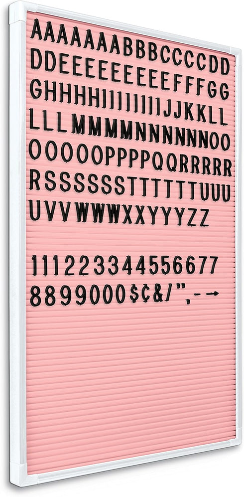 Essential Letter Board, White Frame with Pink Face, 18" x 12"W (84254)