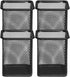 Metal Desk Pen Holder Cup, Square Black Pencil Holder for Office, 4 Pack Pen Organizer