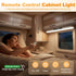 4000mAh 6W 3-Color Dimmable Closet Rechargeable Under Cabinet Lighting with Remote, Wireless Magnetic Light Bar