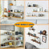 4 3.2 X3.2 Inch Alise PCS L Brackets Heavy Duty Corner Bracket, Black Floating Shelf Brackets for Shelves, Stainless