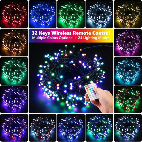 66FT 200 iBaycon Color Changing Christmas Lights, LED RGB Christmas String Lights Outdoor, Fairy Twinkle Tree Lights