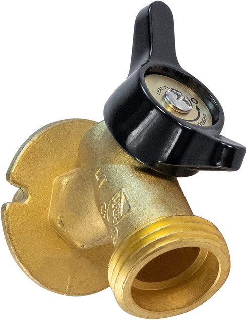 Midline Valve 69344Q Quarter Turn Sillcock Hose Bibb, 1/2 in. Pex Inlet x 3/4 in. MHT Outlet, Cast Brass