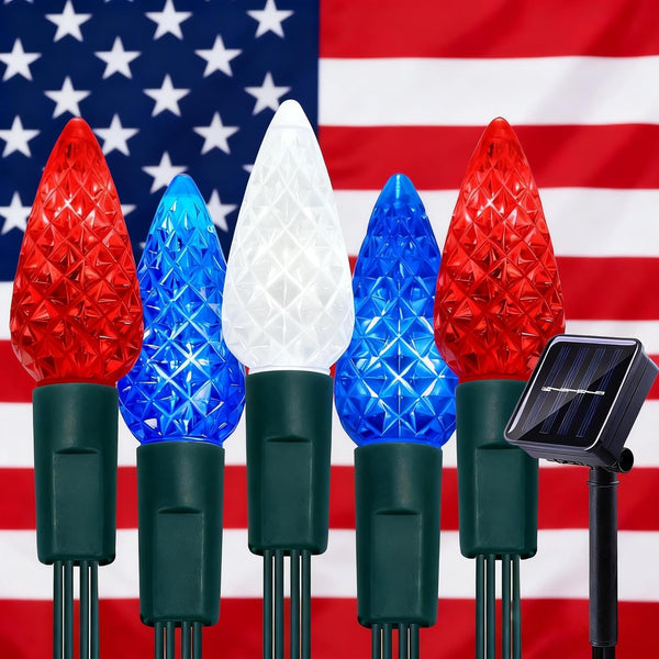 ITICdecor C6 Solar String Lights Outdoor Waterproof, 23FT 50LED Solar Strawberry Lights