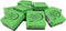 Charles Leonard Magnetic Dry Erase Whiteboard Eraser, 2 x 2 Inch, Green/Black, 12-Pack