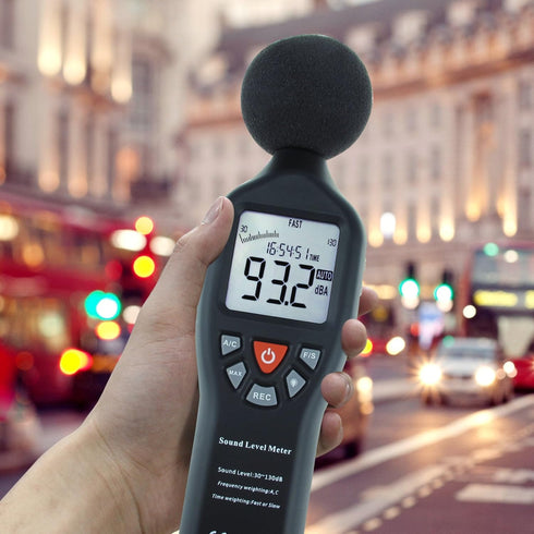 Professional Sound Level Meter with Backlight Display, High Accuracy Measuring 30dB-130dB