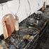 CRE8TIVE Glossy Slate Gold Marble Contact Paper, Peel and Stick Waterproof Vinyl for Kitchen Countertops, 12"x80"