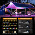 ZQHGMM 2-Pack 4-in-1 32.8-Foot 8 Camping String Lights, Quick-Closing, Rechargeable Tent Lights, Lighting Modes