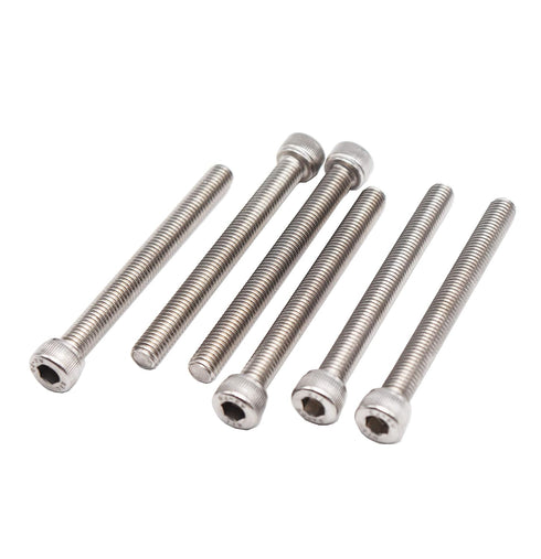 binifiMux 6pcs M8 x 80mm - 1.25mm Pitch Hex Socket Cap Bolts Screws, 304 Stainless Steel