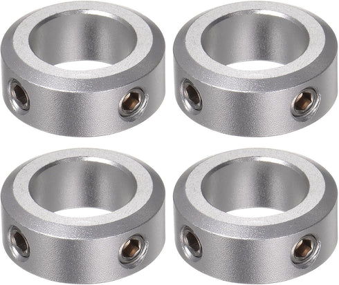 HARFINGTON 4pcs Shaft Collar, 16mm Bore Aluminum Alloy Set Screw Shaft Collars, 26mm OD, 10mm Width for Wheel Barrow