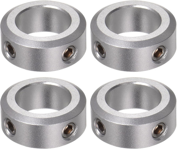 HARFINGTON 4pcs Shaft Collar, 16mm Bore Aluminum Alloy Set Screw Shaft Collars, 26mm OD, 10mm Width for Wheel Barrow
