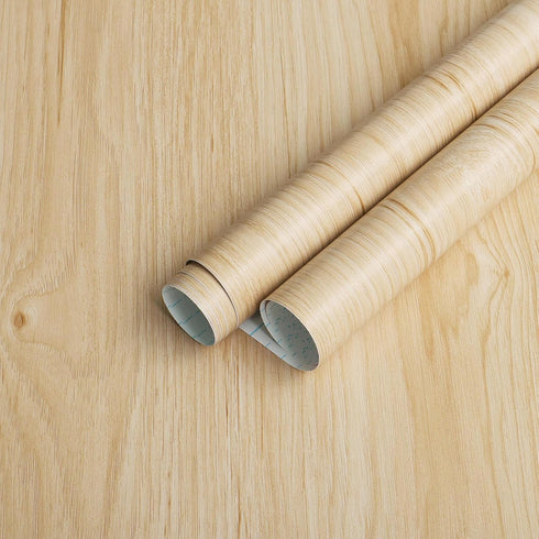 Heroad Brand Light Wood Grain Wallpaper, 78.7 x17.5 Oak Peel and Stick Contact Paper for Cabinets