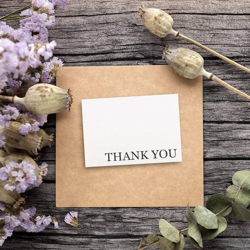 Sustainable Greetings 120 Pack Thank You Cards with Envelopes Bulk for Weddings, Bridal Showers, Graduations, Bridal
