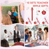 Teacher Appreciation Gifts, Apple Ballpoint Pens, Puzzle Apple Keychain with Card and Gift Bags for Teacher Gifts