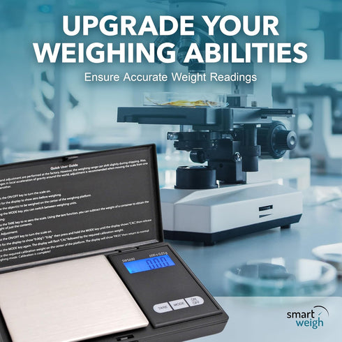 Smart Weigh SWS600 Elite Pocket Sized Digital Gram Scale, Black, 600 x 0.1g