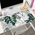Desk Mat Green Plant Leaf Large Mouse Pad Desk Pad Tropical Boho Desk Accessories for Women Office Decor Laptop Keyboard Mouse Mat XXL Mousepad 31.5''X15.7'' Non-Slip Rubber Base with Stitched Edges by CYZFF