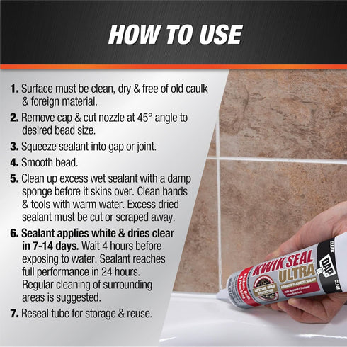 DAP 18895 Kwik Seal Ultra - 5.5 oz Clear Sealant