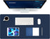 K KNODEL Large Desk Mat, Office Desk Pad, Computer Desk Protector Mat, Desktop Blotter Pad (31.5"x15.7", Dark Blue)