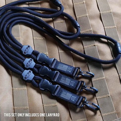 T3 Lanyard U.S. Special Edition - Durable Round Cord with Metal Hook and Breakaway Buckle (American Flag Edition)