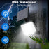 318 3 IP65 Peasur Solar Motion Lights Outdoor, LED Solar Security Light with Modes, Waterproof Powered Flood Lights