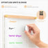 Clear Glass Weekly Dry Erase Calendar Whiteboard, 15x11" Menu & Meal Planner for Home Kitchen, Wood Marker Holder and 4