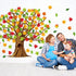 Gersoniel 90 Pieces Classroom Tree Bulletin Board Set, Fall Tree Decoration with Conversation Heart Leaves Cutouts