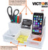 Victor Pure White Desktop Organizer - 4" x 5.5" x 10.4"