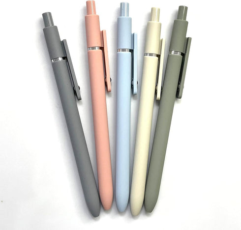 sencoo 5 pack Blue Gel Pens Quick Dry Ink Pens Fine Point Retractable Roller Ball Pens 0.5mm Smooth Writing Pens Cute Pens Aesthetic pens for School Office Home Diary Gift Pens (Blue)