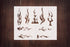 Reusable Tribal Flames and Pin Stripe Stencil 11" x 8.5" - Custom Fire Design for Dynamic Crafts