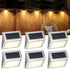 SOLPEX Solar Step Lights, 6 Pack Solar Stair Lights, Outdoor Fence Lighting,