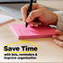 Post-it Notes, 4 in x 6 in, 5 Lined Sticky Note Pads, 100 Sheets per Pad, Beachside Café Collection