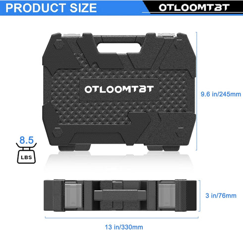 OTLOOMTBT 16PCS 1/2 Set, Sets, 5 In Drive Thicker Impact Socket High Durability Industrial Grade Deep Metric Sizes