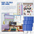 Crtiin 3 Pcs Foldable Bulletin Border Storage Pocket Chart, 41 x 24.5 Inch Classroom Organizer with Storage Pockets