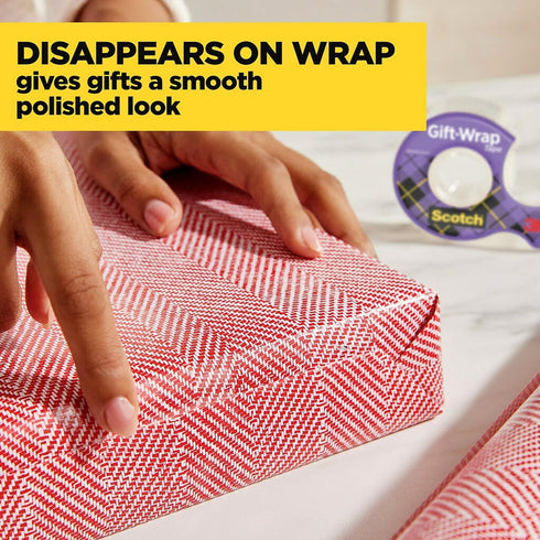 Gift Wrap Tape with Dispenser, 3/4 x 23.61 yds.