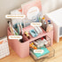 Marbrasse Pen Organizer with 2 Drawers, Multi-Functional Pencil Holder for Desk, 5 Compartments + Drawer for Office