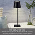 15-Inch 3 Dimming, 48 1200mAh Elements Rechargeable LED Metal Lamp with Touch Control - Light Colors, Stepless LED