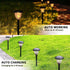 2 Pack IP65 Dynamic Solar Pathway Flickering Flame Outdoor Yard LED Lawn Lights - Waterproof, Weatherproof Garden Decor
