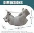Polar Bear Style Desktop Tape Dispenser with Steel Teeth Tape Cutter, Tape Holder with Velveted Cloth Bottom for Desk Accessories Office and Home by Animmo