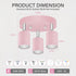 3 GU10 Bulb Light Track Lighting Fixtures Ceiling, Pink Round Directional Spotlight Fixtures, Flush Mount Ceiling