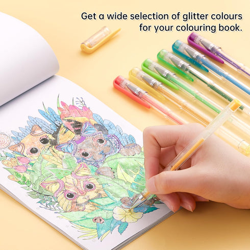 Shuttle Art 80 Pack Glitter Gel Pens, 40 Colors Set with 40 Refills for Adults Coloring Books and Crafts