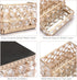 Hipiwe 2 Tiers Crystal Business Card Holder Stand, Gold Mirrored Display Stand for Office Countertop