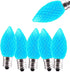 C7 LED Christmas Light Bulbs - 25 Pack Blue - 0.5W for Outdoor String Lights, Holiday Decoration