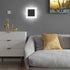 10W Non-Dimmable 6000K Kawell Square Acrylic LED Wall Sconce Hardwired Black Wall Light Fixture for Bedroom, Living