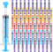TrelaCo 100 Pieces Plastic Syringe for Liquid with Caps, Colorful Measuring Syringe Tools, 10 ml, Individually Sealed