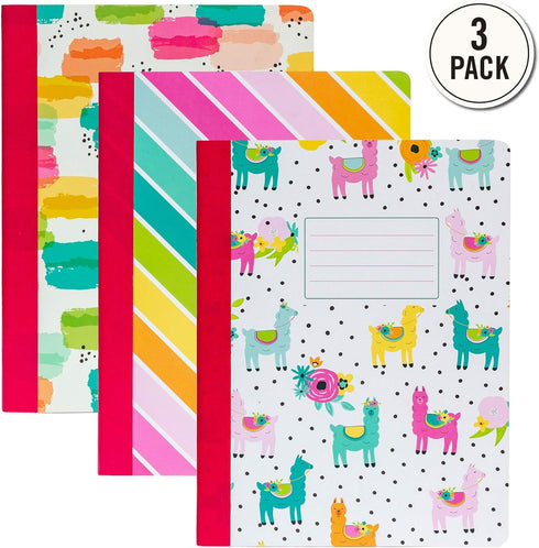 Pukka Pad, Carpe Diem Composition Notebooks - 3 Pack of Journals Featuring 140 Pages of College Ruled 80GSM Paper with Sturdy Cover Stock - 9.75 x 7.5in - Color Wash by Pukka Pad