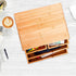 DEAYOU Bamboo Desk Organizer, 4 Drawer Storage Cabinet Box for Home Office Supplies