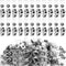 Metal Badge Clips, Double Hole ID Badge Clips with Clear PVC Straps, 400 Pack for Office Supplies