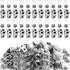Metal Badge Clips, Double Hole ID Badge Clips with Clear PVC Straps, 400 Pack for Office Supplies
