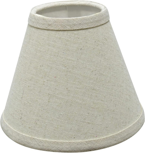 Aspen Creative 32101-2A, 3" 5" 4" Set 2 Hardback Empire Clip-On Chandelier Lamp Shade, Off-White, Top x Bottom x Slant